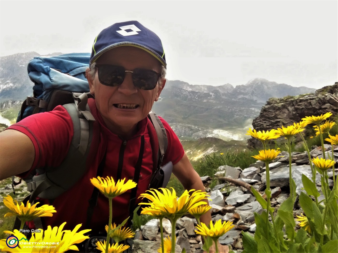 06 Tra fiori di Doronico dei macereti al Passo della Portula (2278 m).jpg